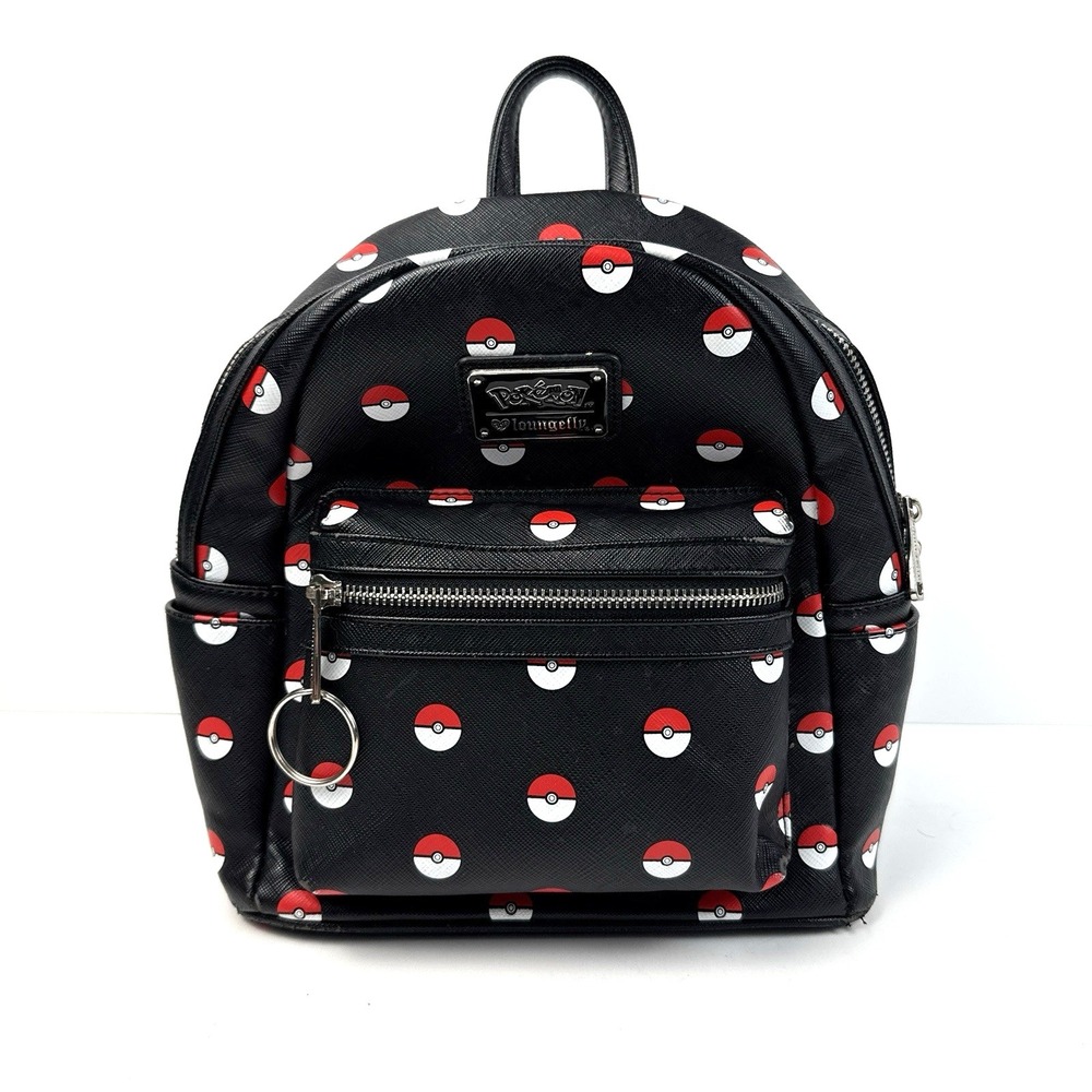 Loungefly Pokemon Backpack Poke Ball AOP All Over Print Mini Bag Travel